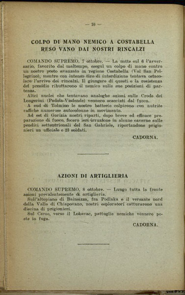 Il diario della nostra guerra : bollettini ufficiali dell'esercito e della marina